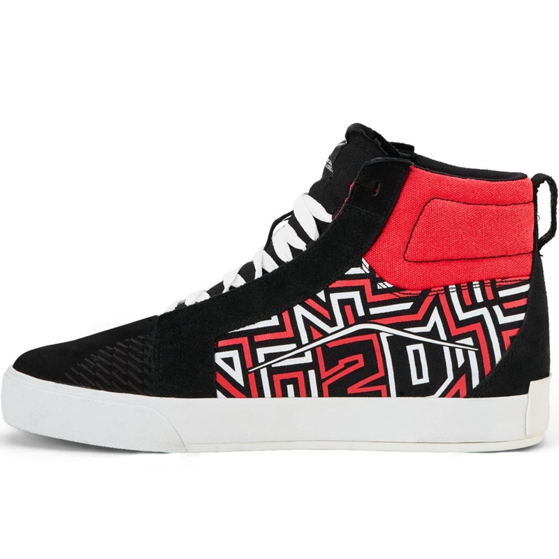 Alpinestars Ride-63 Canvas FQ20 MP-saappaat Musta-Valkoinen-Punainen