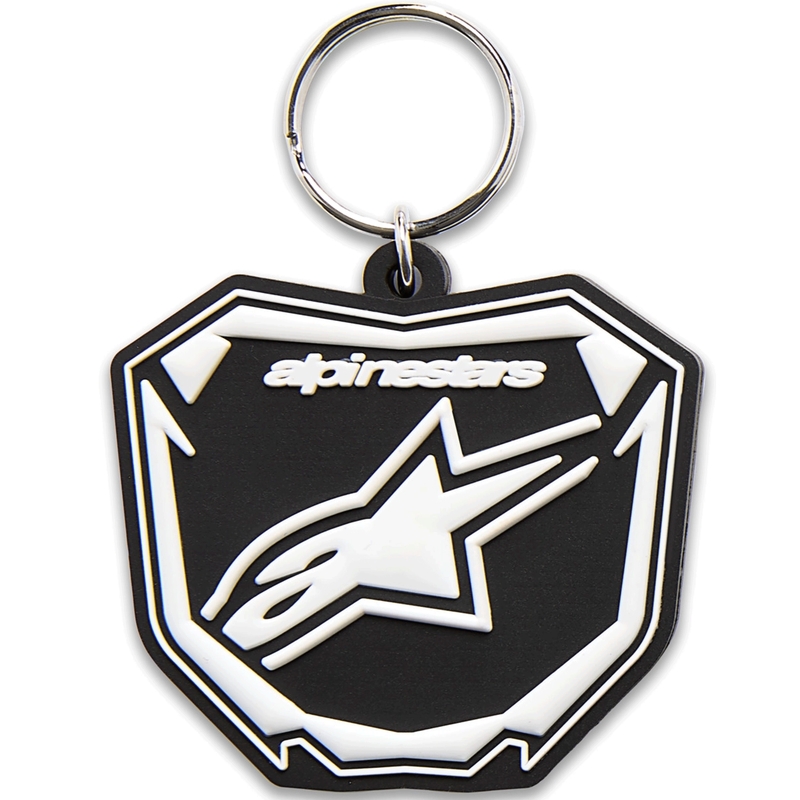 Alpinestars Plate -avaimenperä musta-valkoinen