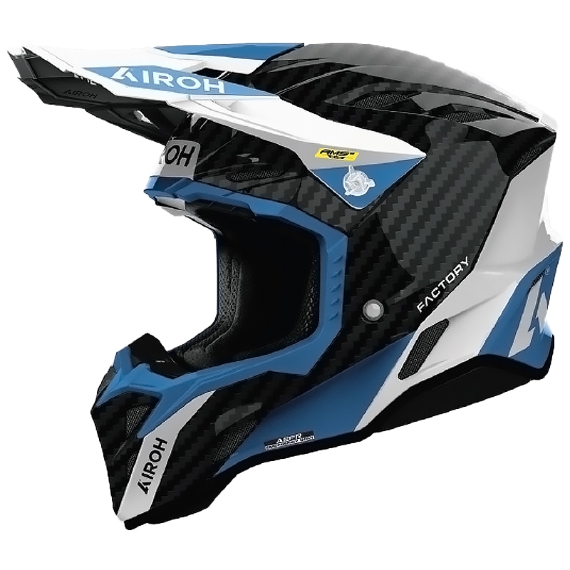 Motocross-kypärä Airoh Aviator Factory Petrol Carbon harmaa
