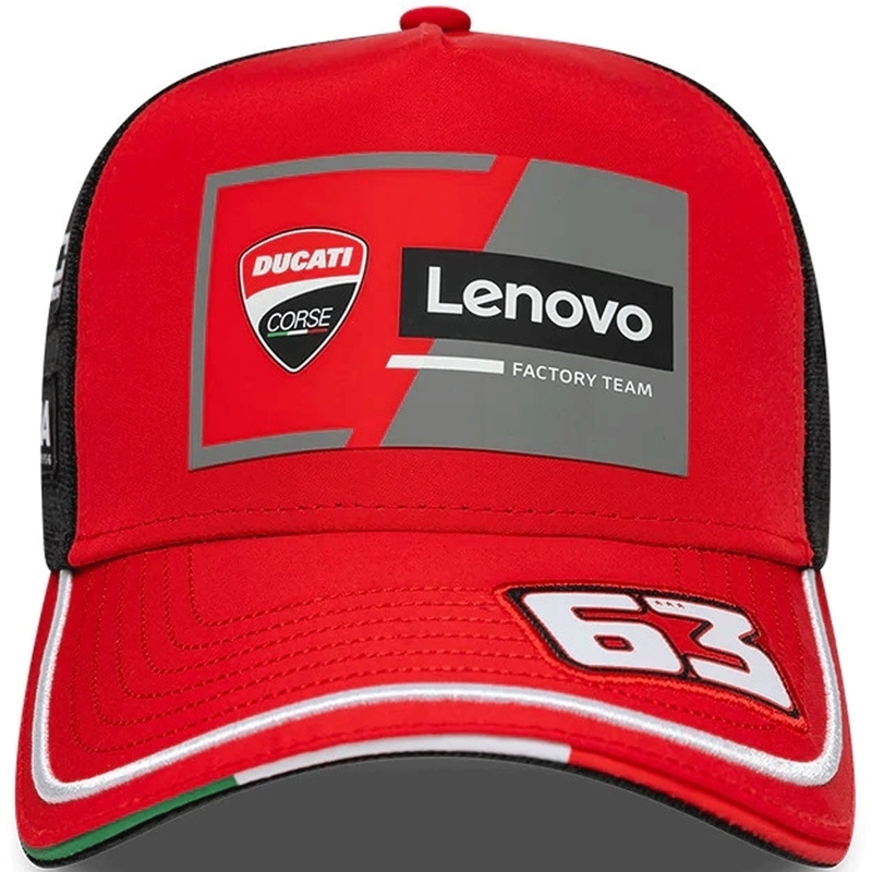 Ducati New Era Lenovo Bagnaia 63 lippis musta-punainen