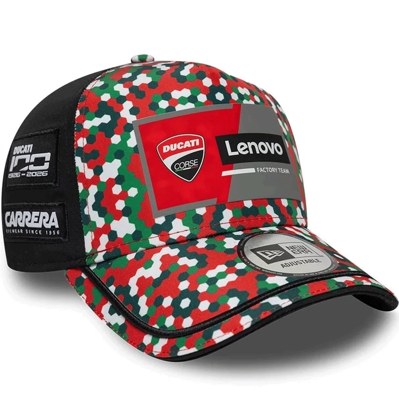 Ducati New Era Lenovo Mugello lippis musta-punainen-monivärinen