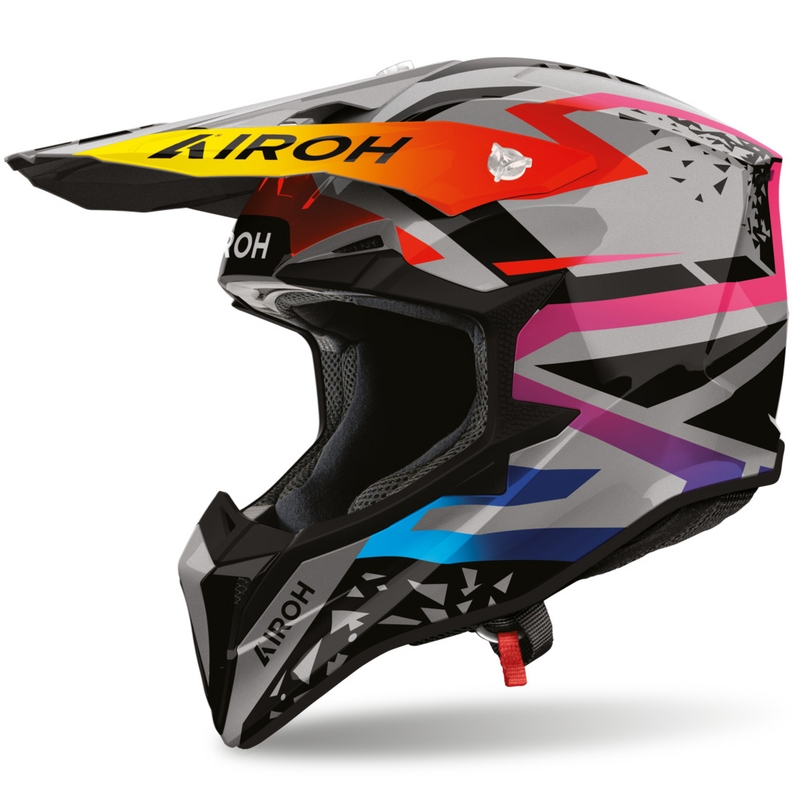 Airoh Wraaap Karma moottoripyörä motocross kypärä harmaa-monivärinen