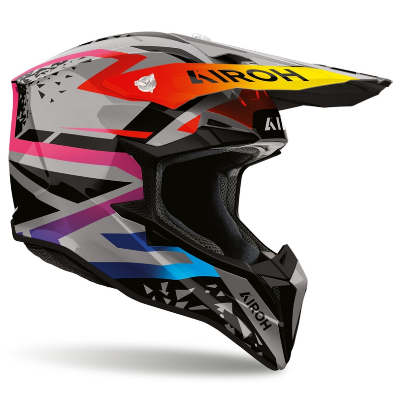 Airoh Wraaap Karma moottoripyörä motocross kypärä harmaa-monivärinen