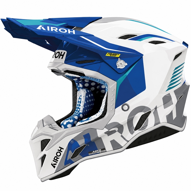 Motocross-kypärä Airoh Aviator Factory Blame sininen