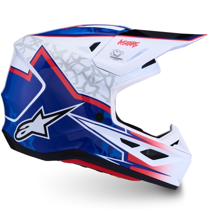 Alpinestars Supertech S-M7 Blaster valko-sininen motocrossikypärä
