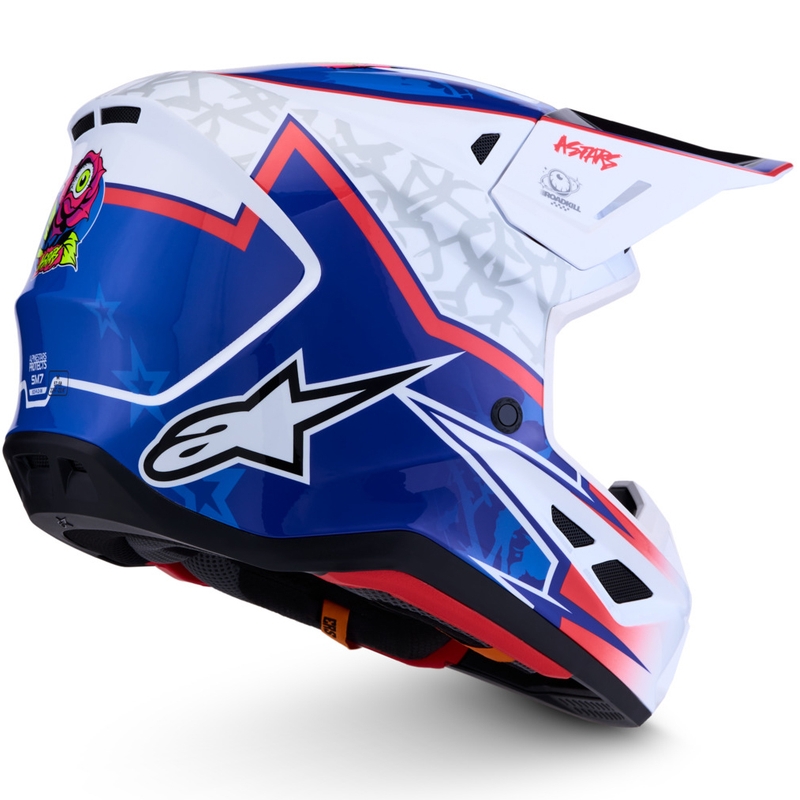 Alpinestars Supertech S-M7 Blaster valko-sininen motocrossikypärä