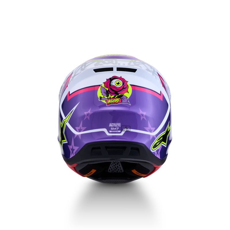Alpinestars Supertech S-M7 Blaster moottoripyörä motocross kypärä violetti-valkoinen
