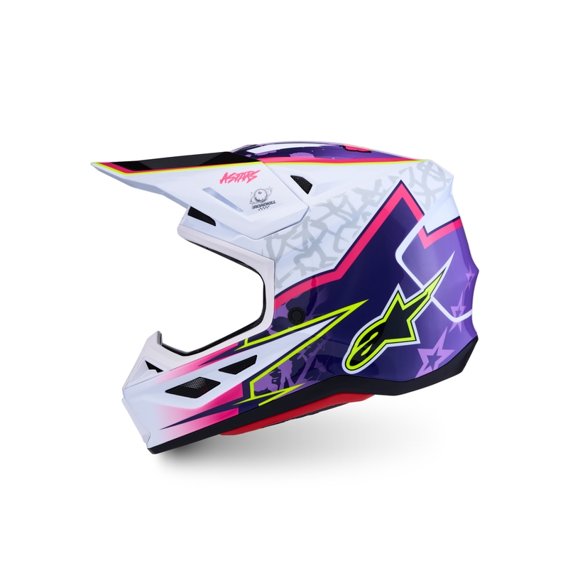 Alpinestars Supertech S-M7 Blaster moottoripyörä motocross kypärä violetti-valkoinen