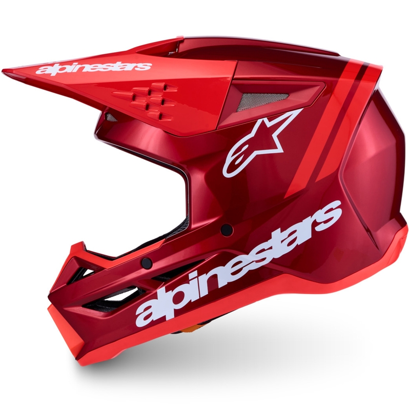 Alpinestars S-M3 Radium fluo puna-valkoinen motocrossikypärä