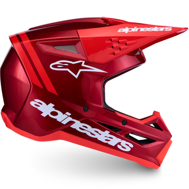 Alpinestars S-M3 Radium fluo puna-valkoinen motocrossikypärä