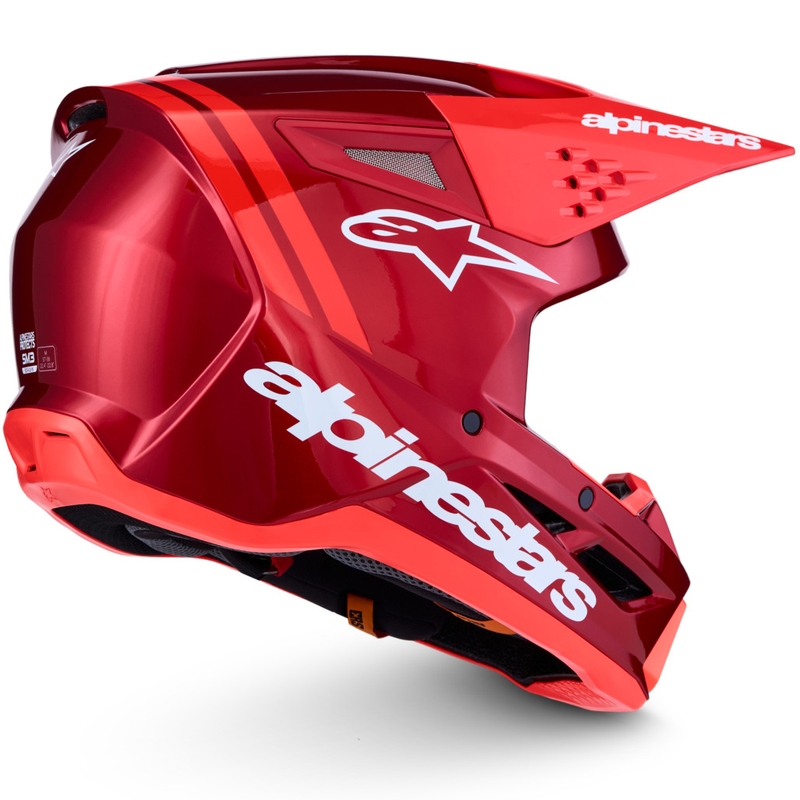 Alpinestars S-M3 Radium fluo puna-valkoinen motocrossikypärä