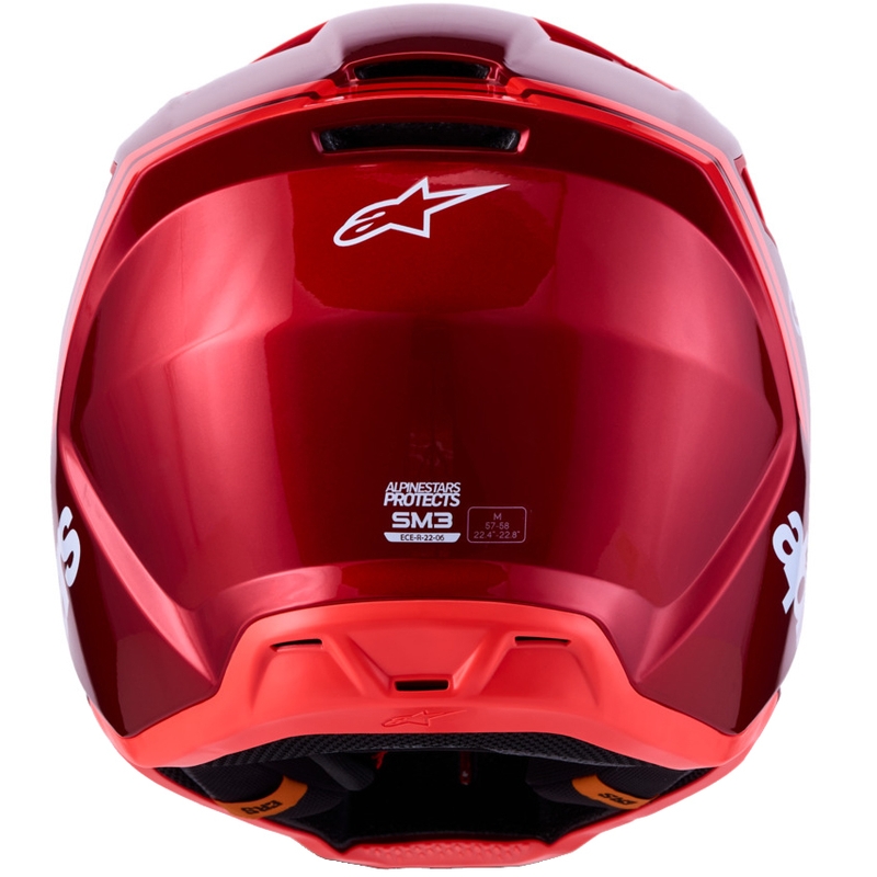 Alpinestars S-M3 Radium fluo puna-valkoinen motocrossikypärä