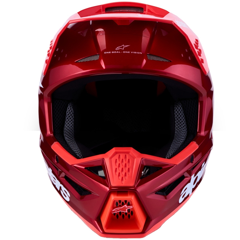 Alpinestars S-M3 Radium fluo puna-valkoinen motocrossikypärä