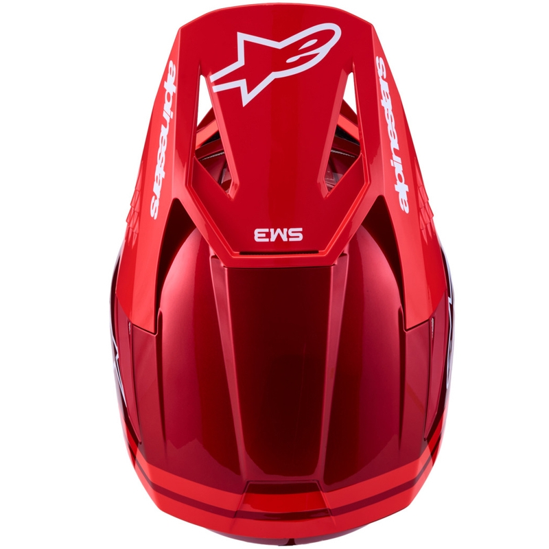 Alpinestars S-M3 Radium fluo puna-valkoinen motocrossikypärä