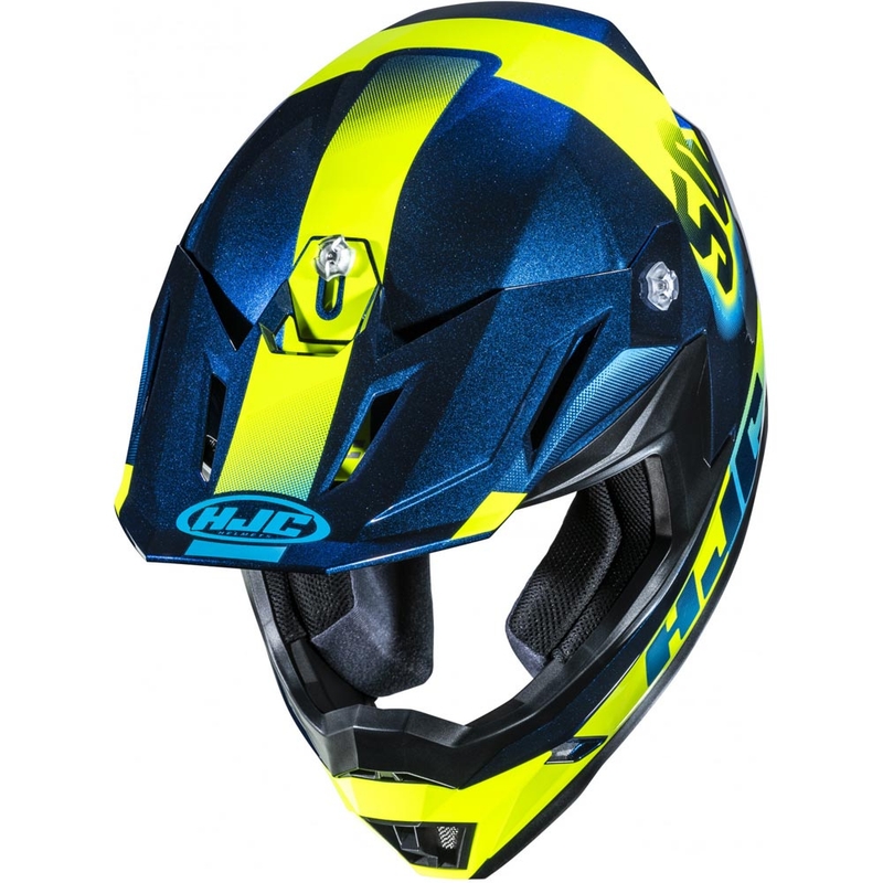 Motocross-kypärä HJC C50 Dash MC2 sini-fluo keltainen
