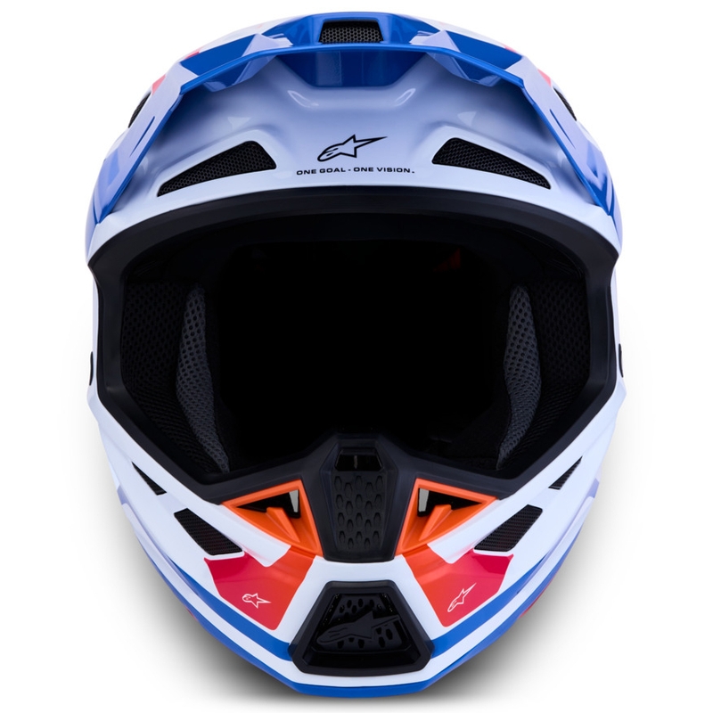 Alpinestars Supertech S-M7 Core motocrossikypärä valkoinen-sini-oranssi