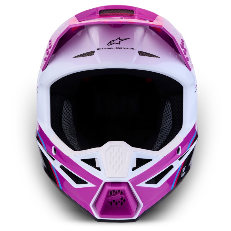 Alpinestars S-M3 Falcon Lasten Motocross Kypärä Violetti-Valkoinen-Musta