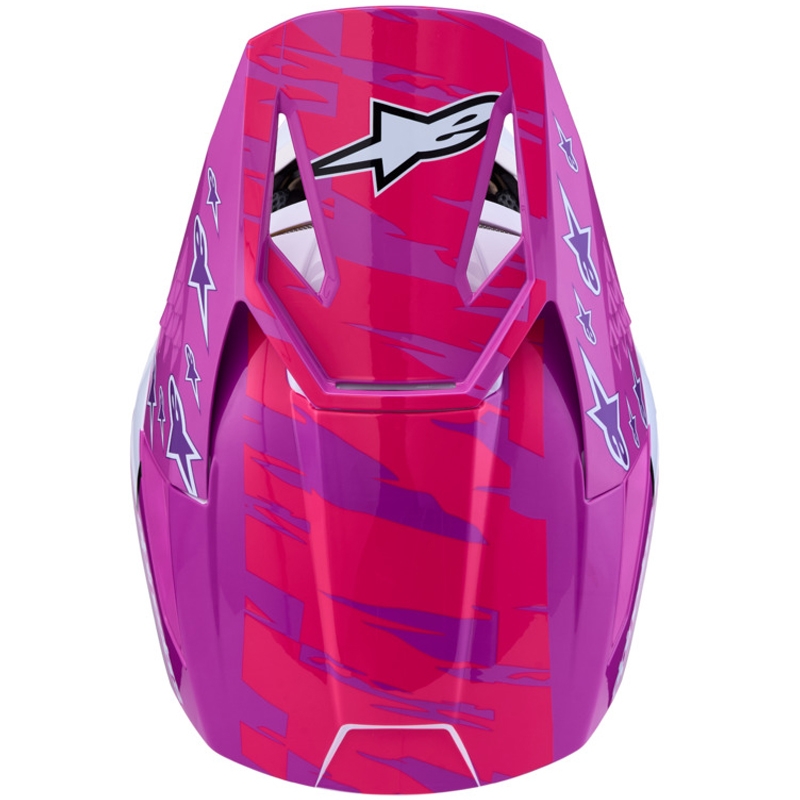 Alpinestars S-M3 Falcon Lasten Motocross Kypärä Violetti-Valkoinen-Musta