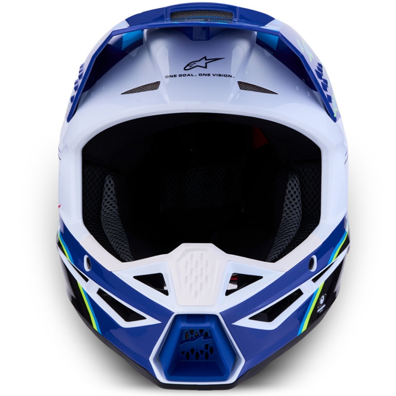 Alpinestars S-M3 Falcon lasten motocrossikypärä sini-valko-musta