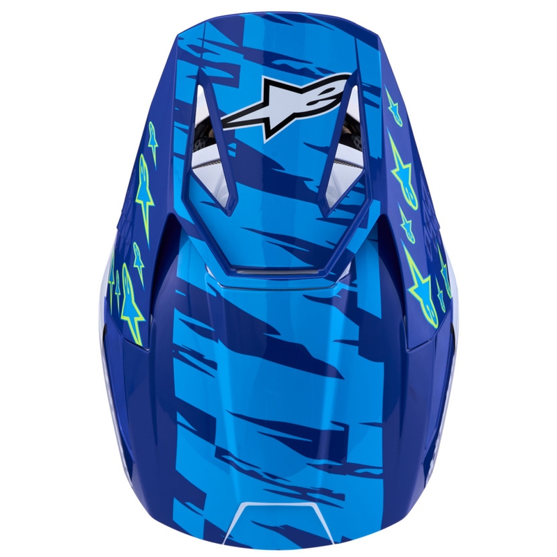 Alpinestars S-M3 Falcon lasten motocrossikypärä sini-valko-musta