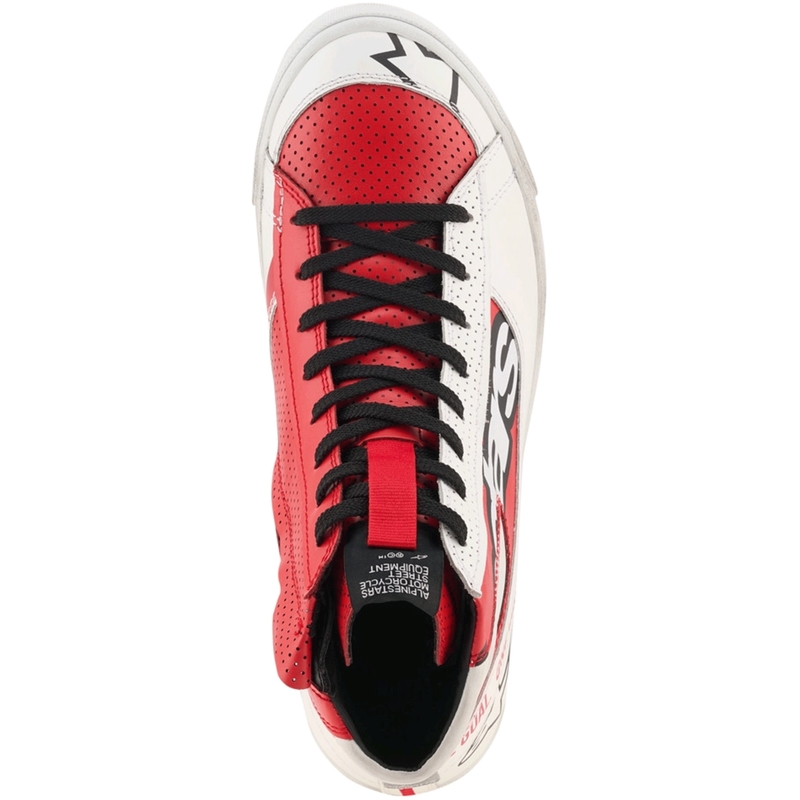 Alpinestars Stated Flair -moottoripyöräsaappaat valko-punaiset