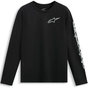 T-paita Alpinestars Trackside CSF Pitkähihainen Musta-Valkoinen