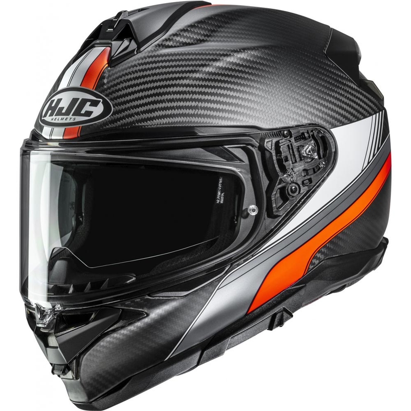 Kokokasvoinen moottoripyöräkypärä HJC F72 Carbon Eos MC6HSF musta-oranssi