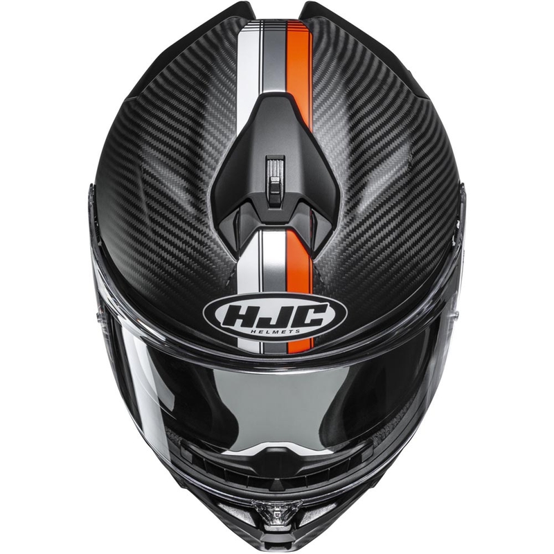Kokokasvoinen moottoripyöräkypärä HJC F72 Carbon Eos MC6HSF musta-oranssi