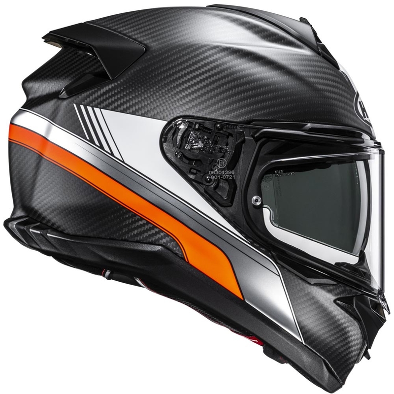 Kokokasvoinen moottoripyöräkypärä HJC F72 Carbon Eos MC6HSF musta-oranssi