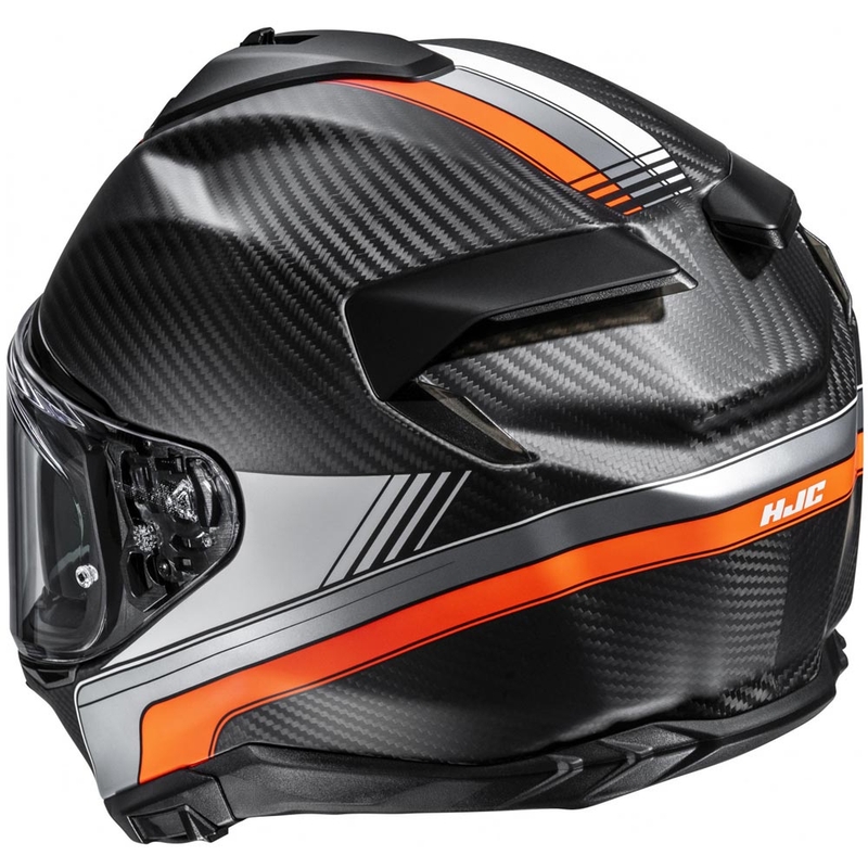 Kokokasvoinen moottoripyöräkypärä HJC F72 Carbon Eos MC6HSF musta-oranssi
