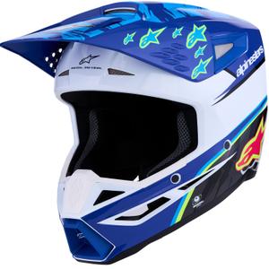 Alpinestars S-M3 Falcon lasten motocrossikypärä sini-valko-musta
