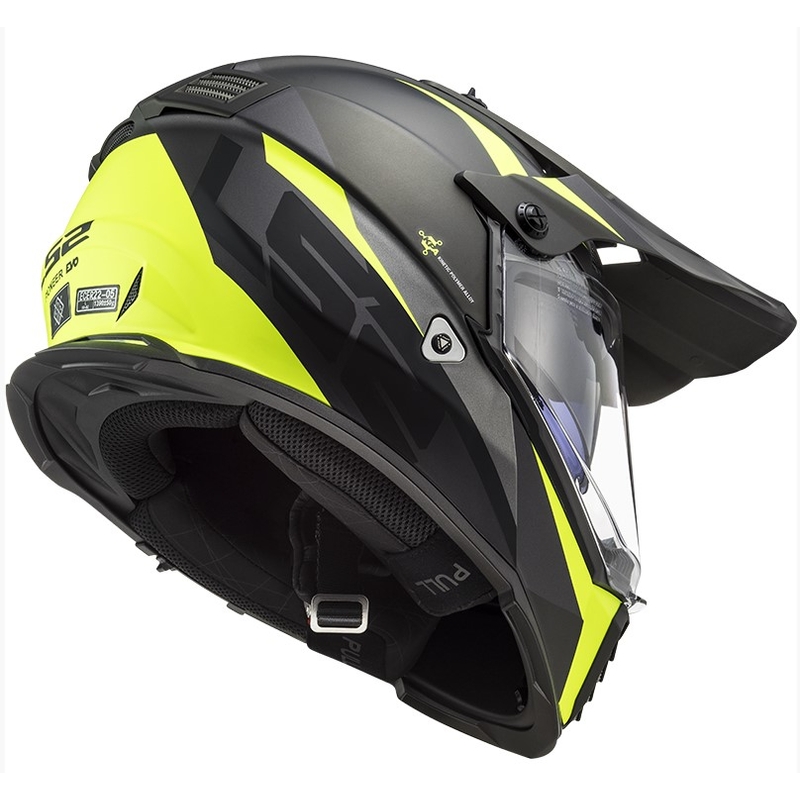 Enduro přilba LS2 MX436 Pioneer EVO Router černo-fluo žlutá
