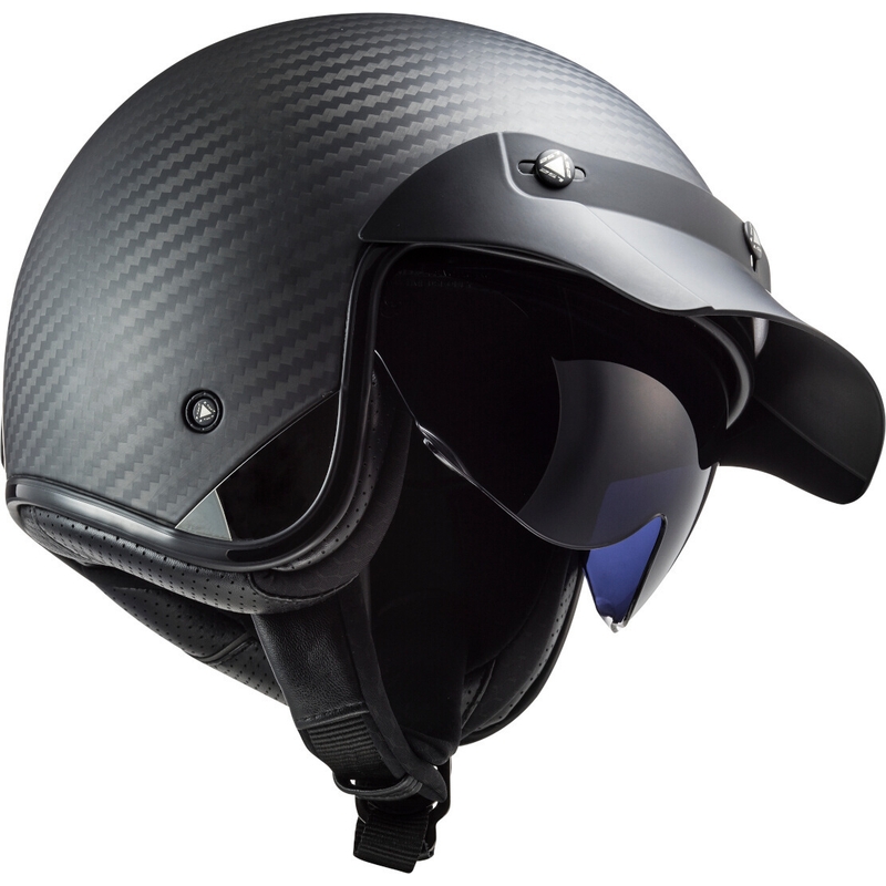 Avoin moottoripyöräilykypärä LS2 OF601 Bob C Carbon