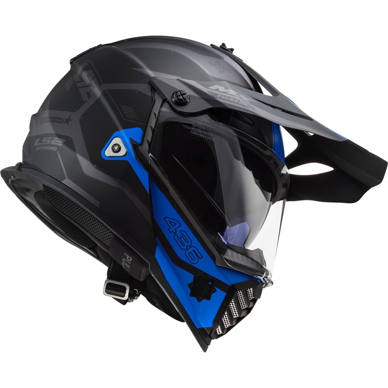 Enduro přilba LS2 MX436 Pioneer EVO Cobra černo-modrá