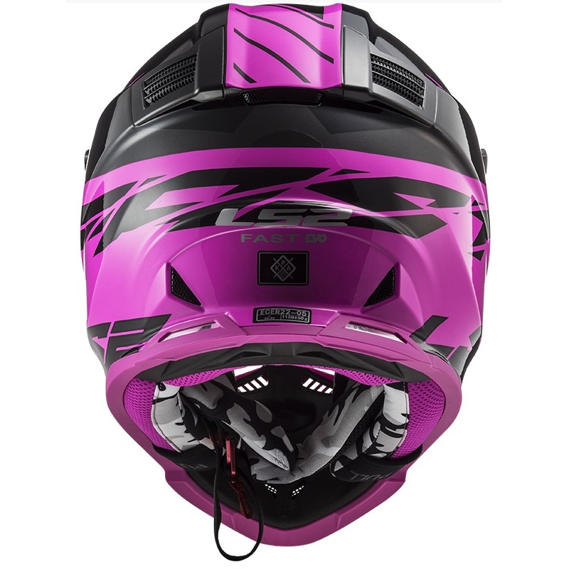Motokrosová přilba LS2 MX437 Fast Evo Roar černo-fialová