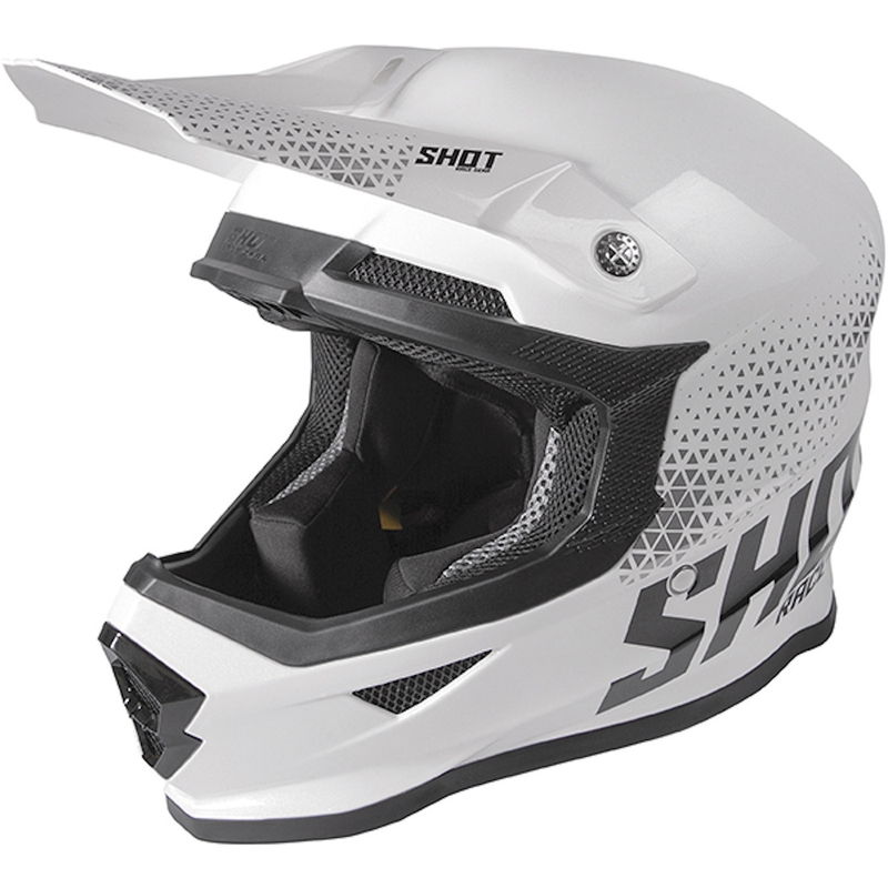 Motokrosová přilba Shot Furious Raw bílo-černá výprodej