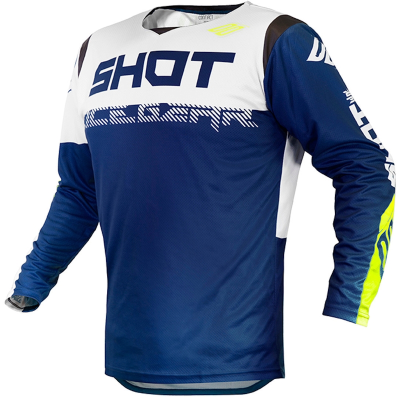 Motokrosový dres Shot Contact Trust modro-bílo-fluo žlutý výprodej