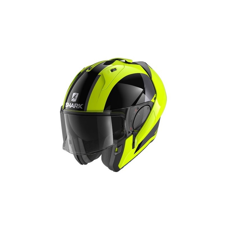 Překlápěcí přilba SHARK EVO-ES Endless černo-stříbrno-fluo žlutá výprodej