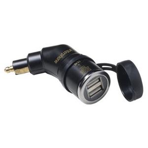DIN-sovitin Interphone 2x USB-lähtö moottoripyörille, 2A