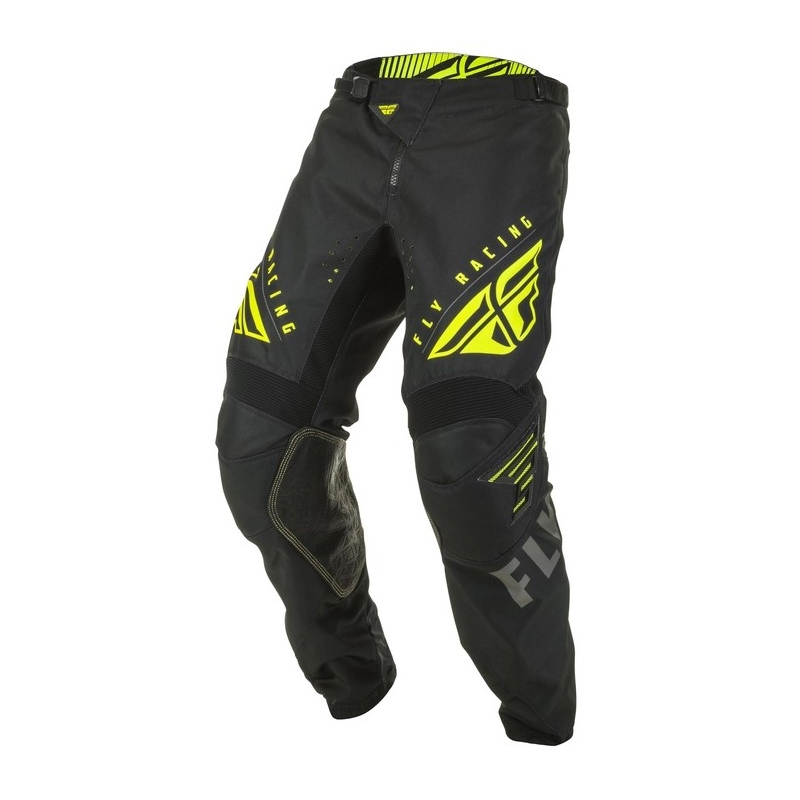 Motokrosové kalhoty FLY Racing Kinetic K220 černo-šedo-fluo žluté