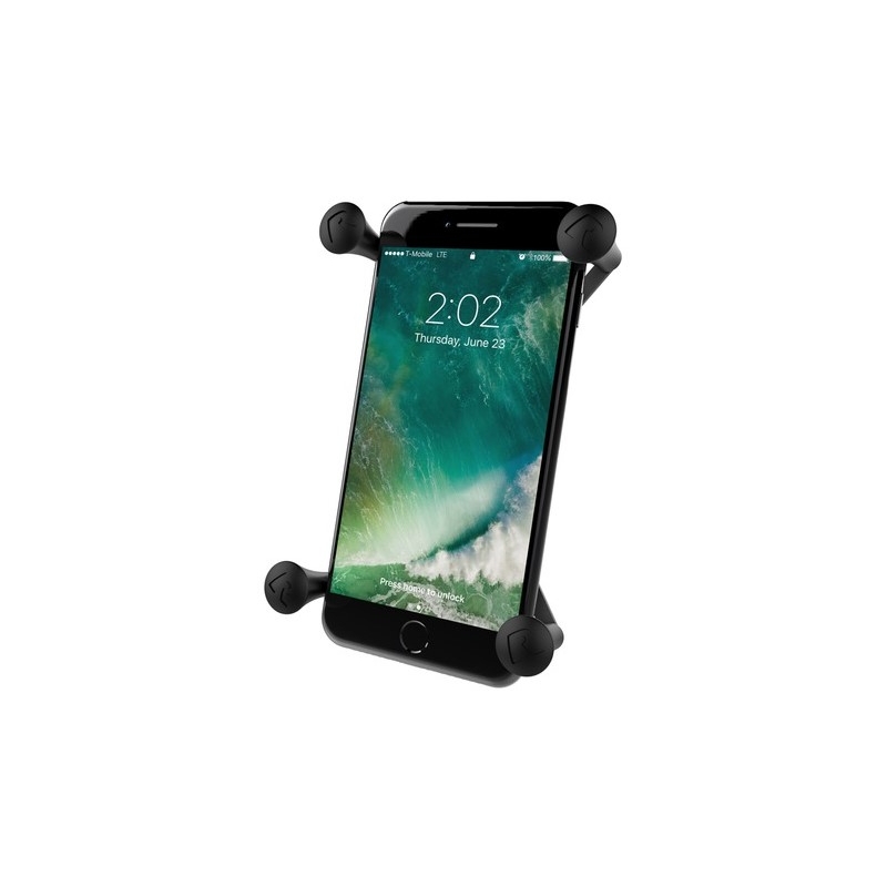 Universal RAM Mounts X-Grip suurille puhelimille, joissa on 1 tuuman pallonappi.