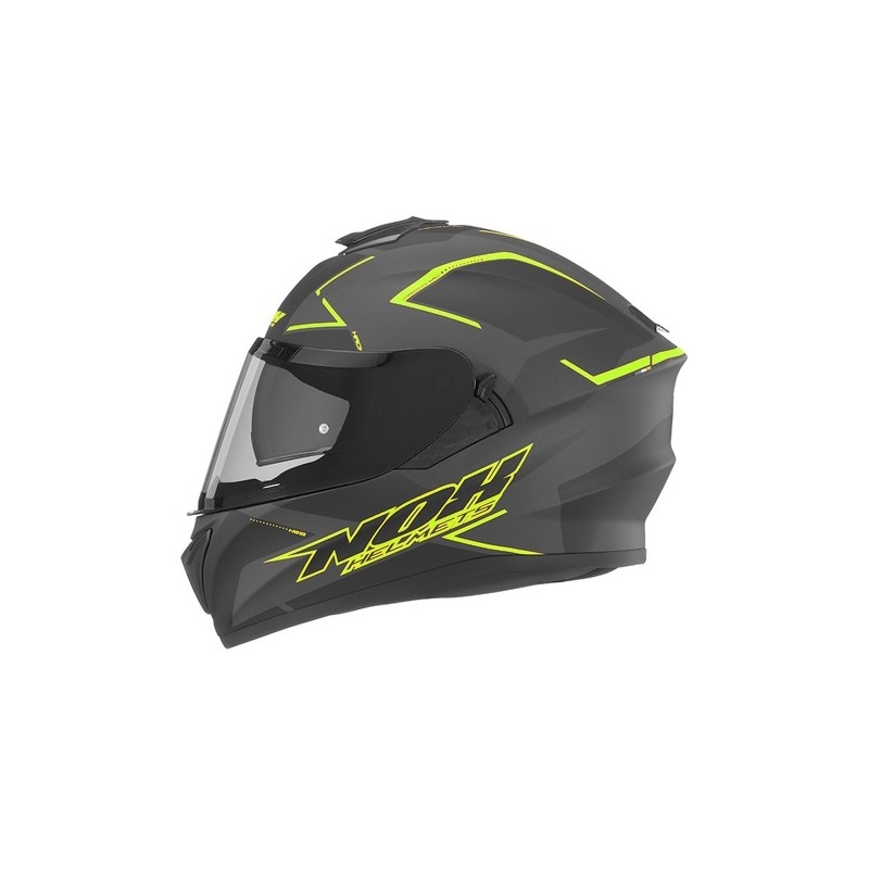 Integrální přilba na motorku NOX N918 Hack černo-fluo žlutá výprodej