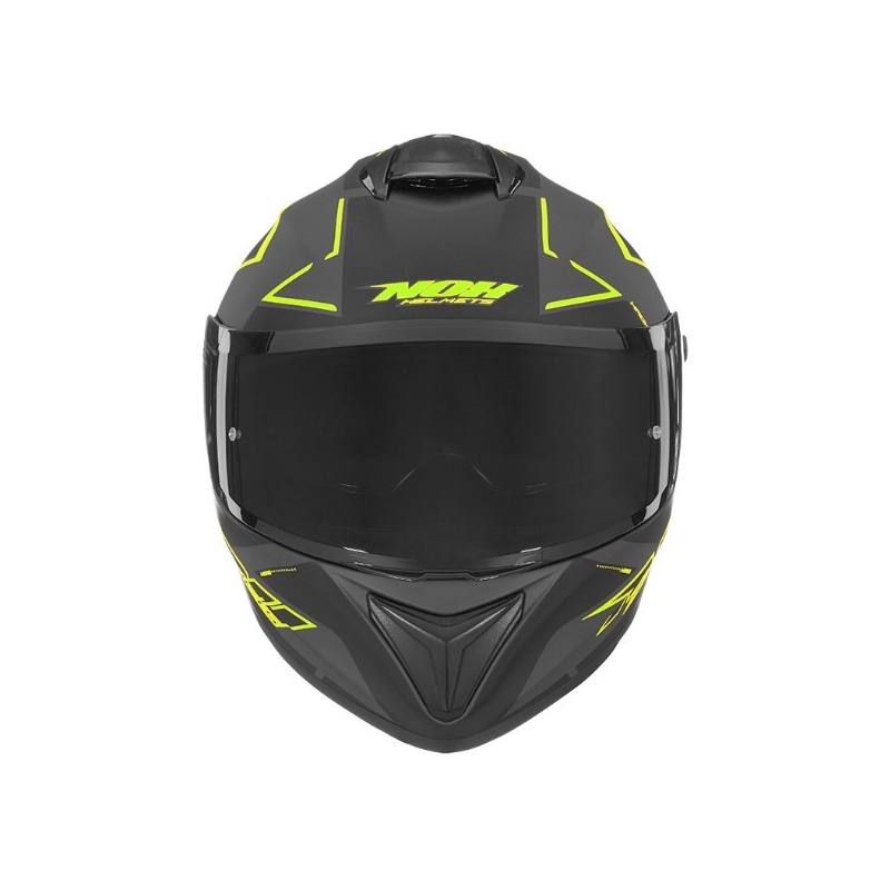 Integrální přilba na motorku NOX N918 Hack černo-fluo žlutá výprodej