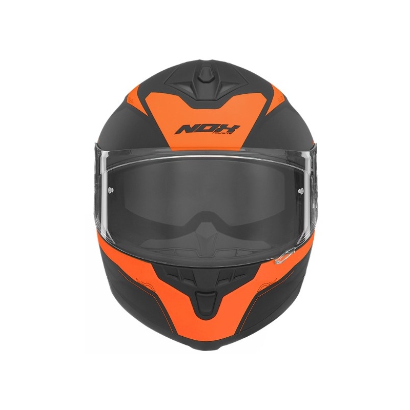 Integrální přilba na motorku NOX N302 Shape černo-oranžová