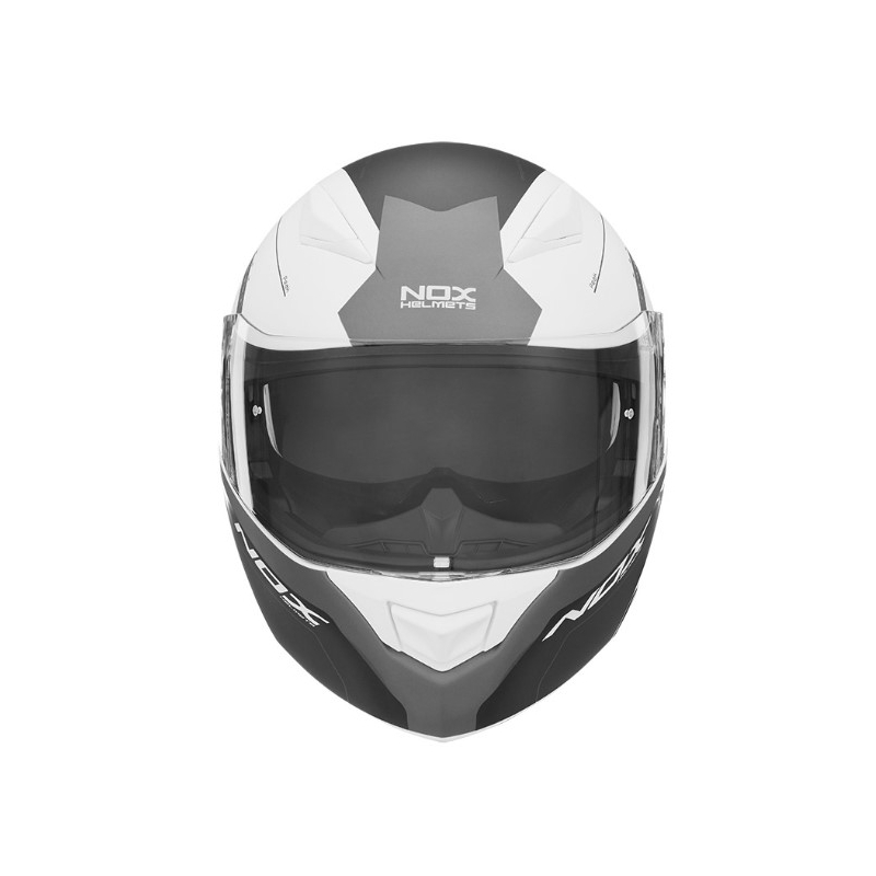 Vyklápěcí přilba na motorku NOX N965 Peak bílá výprodej