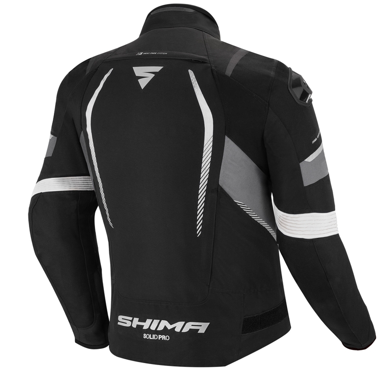 Bunda na motorku Shima Solid Pro černo-šedá výprodej