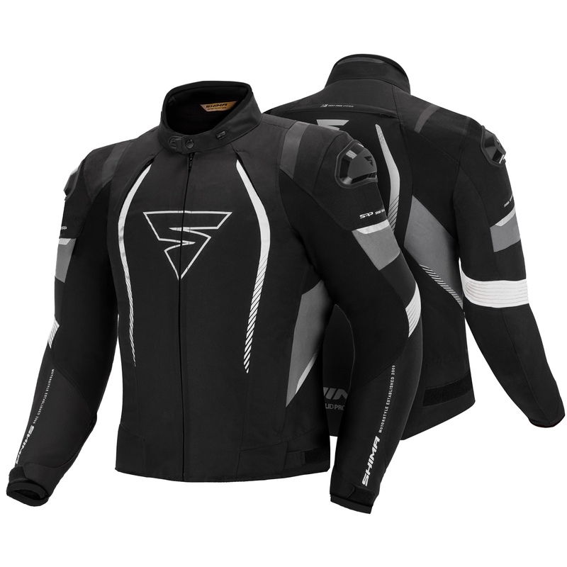 Bunda na motorku Shima Solid Pro černo-šedá výprodej